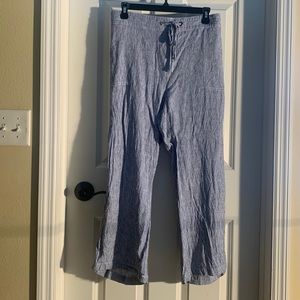 1X PerSe navy /white pinstripe linen pants